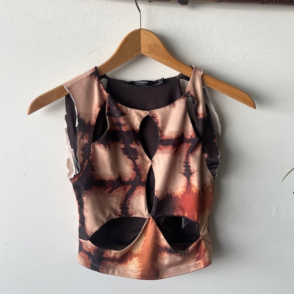 Jaded London Tops - Jaded London Top The Illusive Cutouts Cropped and Cut